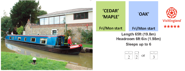 Cedar-Class 6 Berth Holiday Barges Info