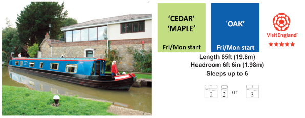 Cedar-Class 6 Berth Holiday Barges Info