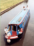 A Happy Family on a UK Canal Boat Vacation