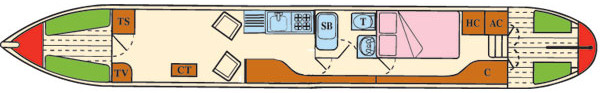Plan of Canal holiday boats Daisy